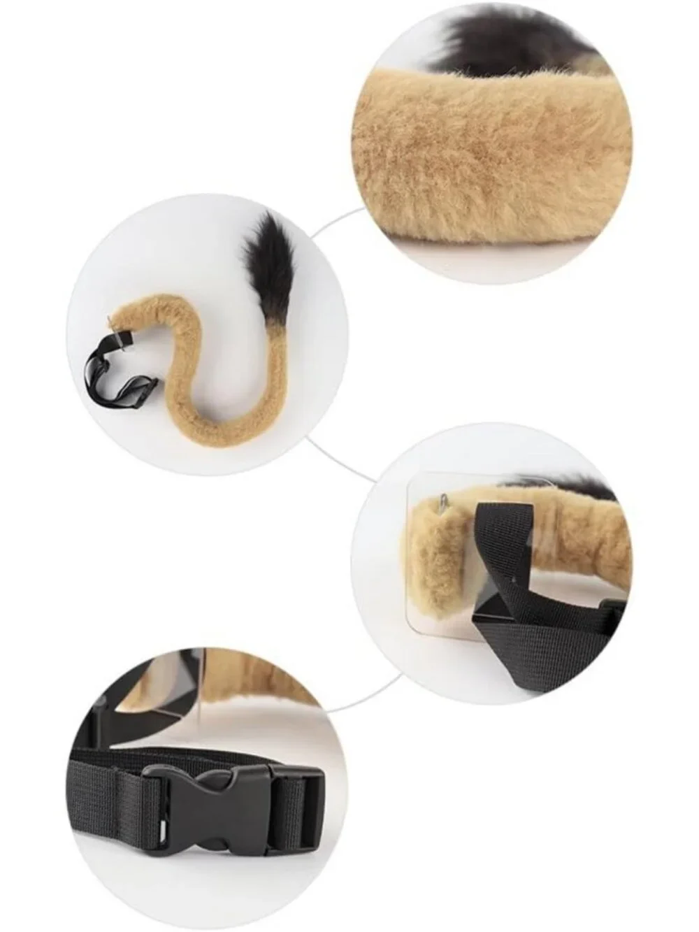 Furry Lion Tail Costume Accessory for Adults - Perfect for Cosplay & Role Play